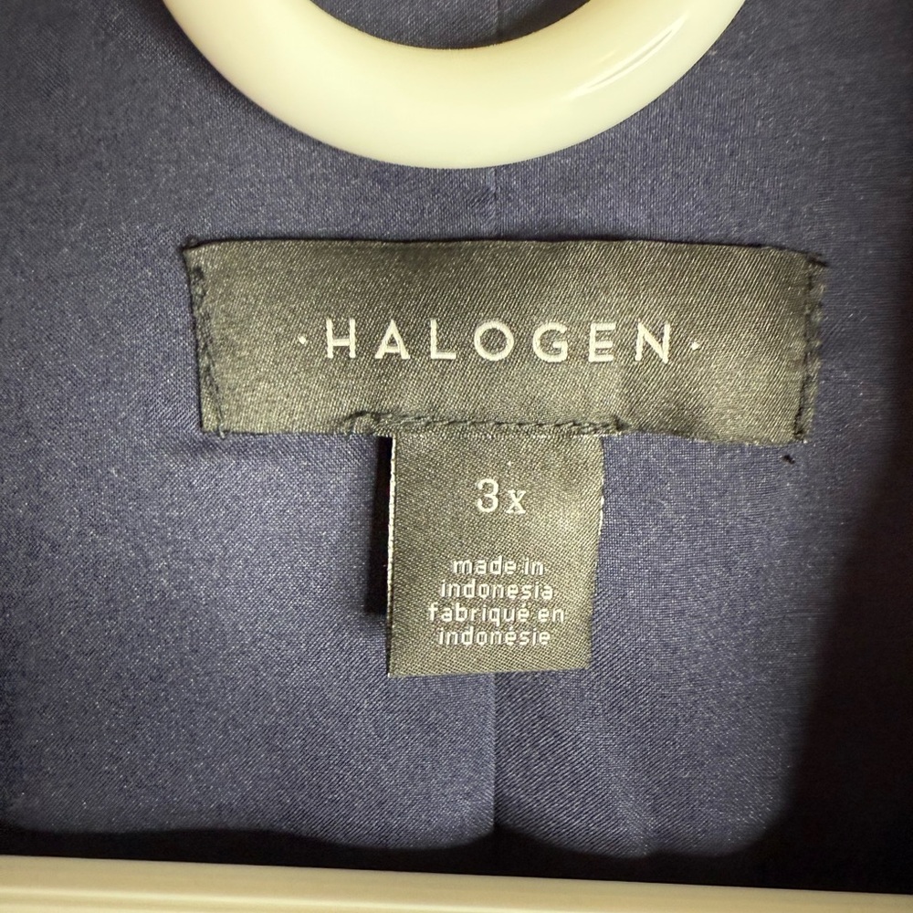 Women’s NWT Halogen/ Nordstrom Navy Pin  Striped Blazer, 3X - Picture 12 of 14